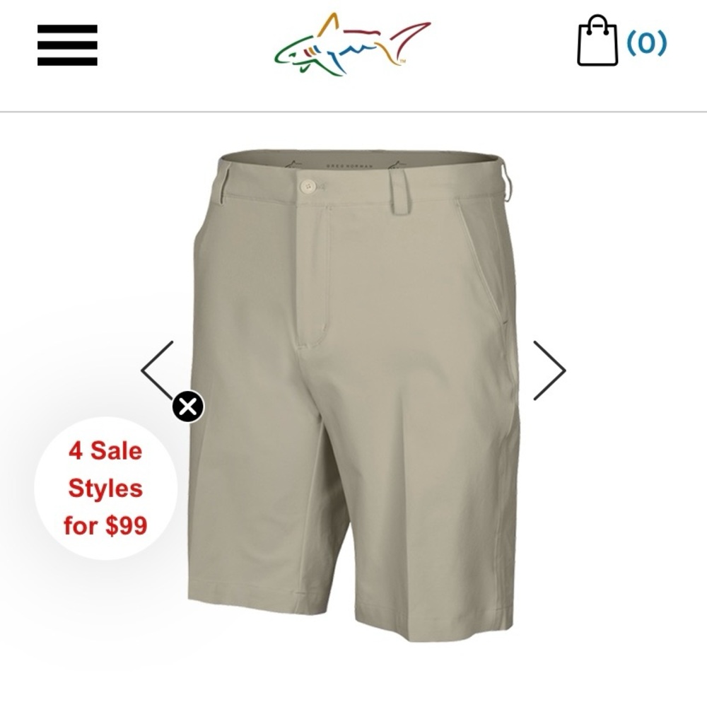 Greg Norman shorts. Excellent condition. Size 38 - Picture 1 of 3